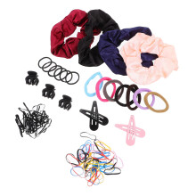 5Ensembles Accessoires Fille Clips Tissu Élastiques Assortis