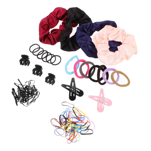 5Ensembles Accessoires Fille Clips Tissu Élastiques Assortis
