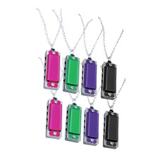 16Pièces Collier Harmonicas Mini Métal-Résine Pour Fête Et Cadeau