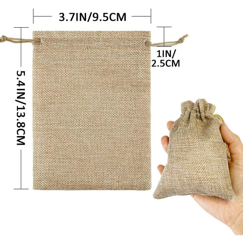 75 st. mini-presentpåsar med säckväv och dragsko 2