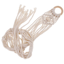 3Pièces Instrument Mural Macramé En Corde Coton Beige Durable