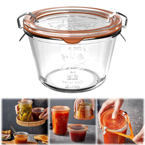 2026 Νέα βάζα κονσερβοποίησης 743,350ml βάζα από διαφανές γυαλί για αποθήκευση 2