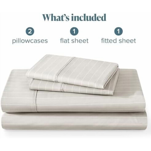 Σετ σεντονιών Luxury1800 Ultra-Soft Microfiber, Διπλά Βουρτσισμένα, Βαθιές Τσέπες, 4 τεμάχια 1