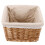 Worgeous Wicker Storage Basket Light Brown for Office Laundry Hamper Use 1Pcs 5