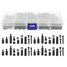 1Ensemble Kit De Fixations Nylon Noir, Entretoises Filetées Vis Pcb