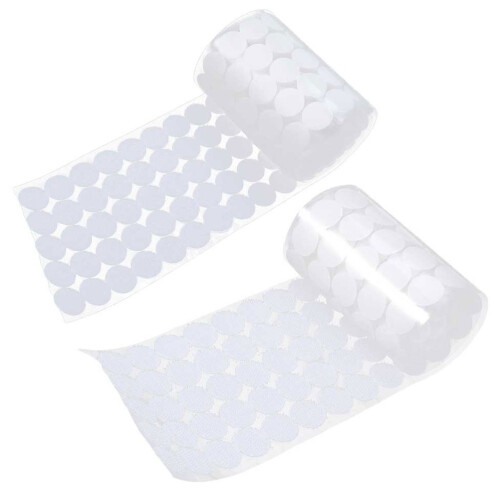 3000Paires Rondelles Adhésives Blanches Usage Crochet Fixation Mur