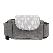2St Grijze Baby Kinderwagen Tas Met Compartimenten En Anti-Slipvoering