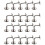 20Pièces Supports Barre D'appui Acier Inoxydable Argent Pour 7