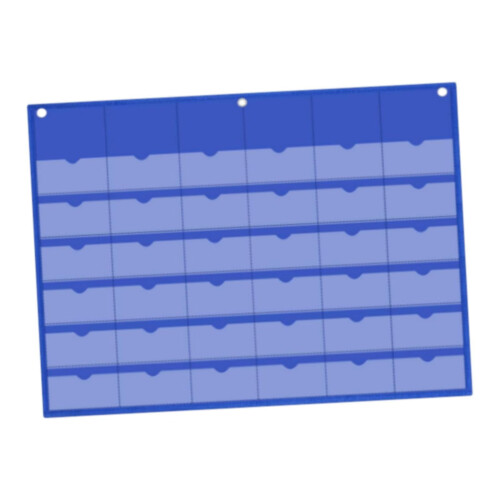 Pocket Chart Blue Oxford Cloth 36 Slots 2