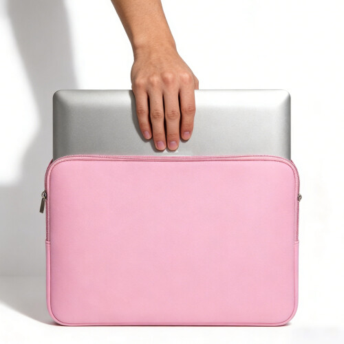 Capa rosa para laptop de 15,6 polegadas com acolchoamento de esponja. 2
