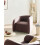 Beliani Armchair VELTADA Velvet Dark Brown 4