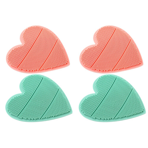 4Pièces Brosse Massante Douce Portable Rose Et Verte 1