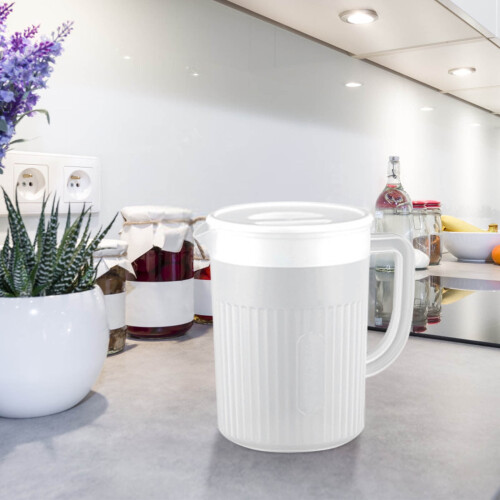 Plastic Water Pitcher with Lid Heat Cold Resistant 2L Clear 2