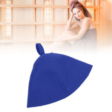 Verdickte Woll-Haartrockenkappe für Männer & Frauen, Blau, Einheitsgröße