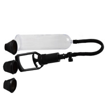 2-in-1 Penisvergrößerer Vakuumpumpe ABS Schwarz & Transparent für Männer