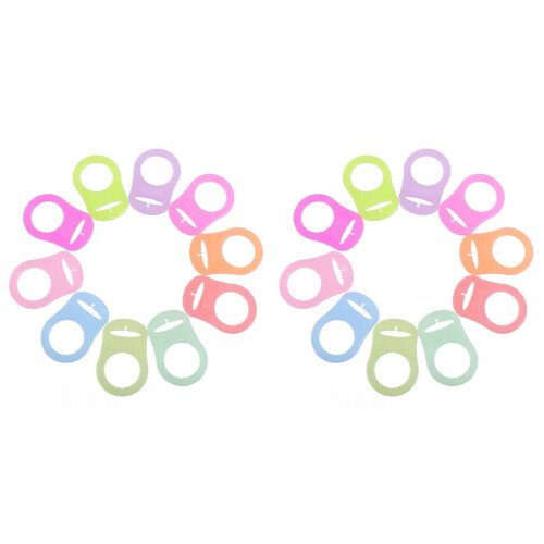 20Pièces Adaptateurs Clips Silicone, Accessoires Bébé Colorés 1
