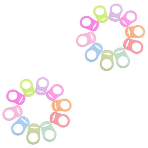 20Pièces Adaptateurs Clips Silicone, Accessoires Bébé Colorés 2
