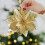 12 blaue Stoff-Weihnachtssterne (14,5 cm) mit Clips 2