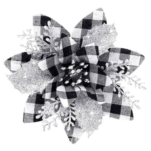 Glitzernder künstlicher Weihnachtsstern, 14,5 cm 1