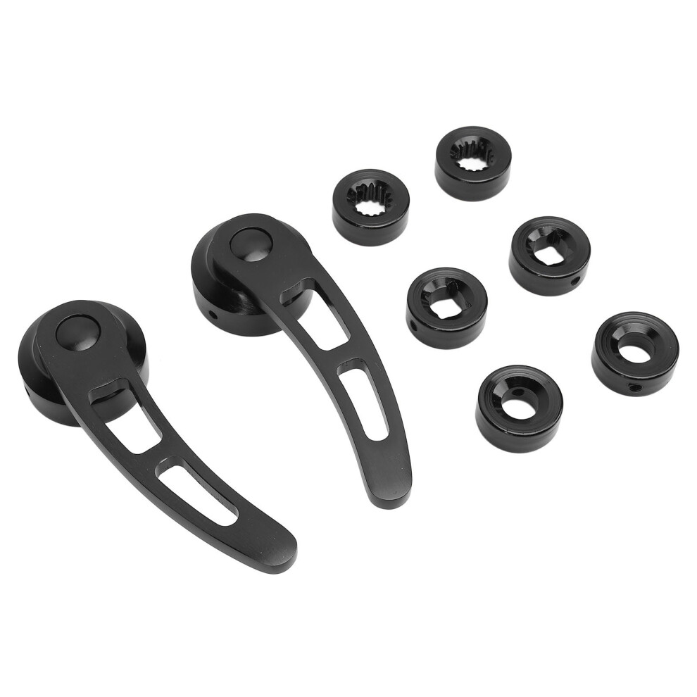 Mustang Vintage Door Handle Set Aluminum 4 1/4In Exterior Replacement Black 5051384738206