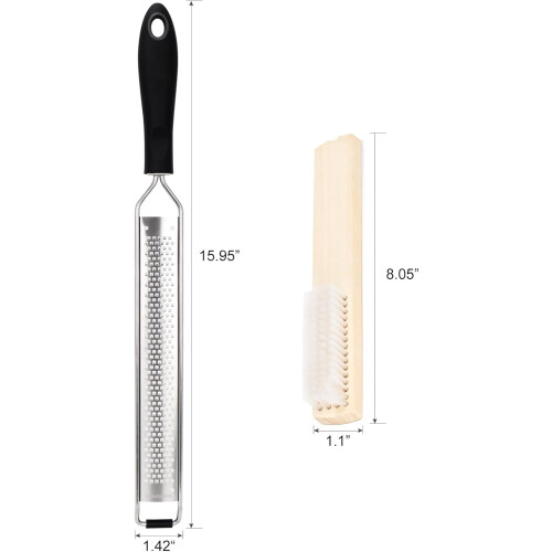 Edelstahl-Zester mit Reinigungsbürste 2
