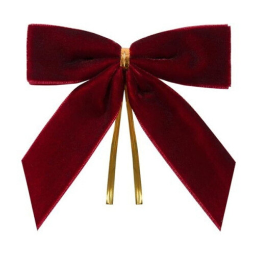 Laços de veludo bordô com amarração torcida, 8,9 x 8,9 cm (3,5 x 3,5 polegadas) 1