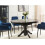 Beliani Extending Dining Table AKRON Black 106/150 cm 106 cm 2