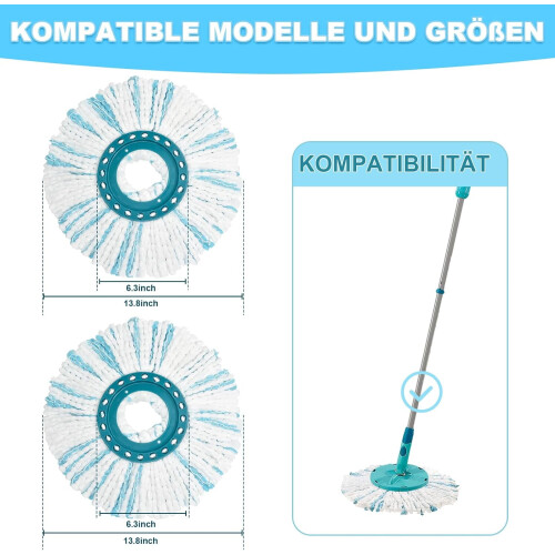 Pacote com 4 Refis de Microfibra para Mop 2