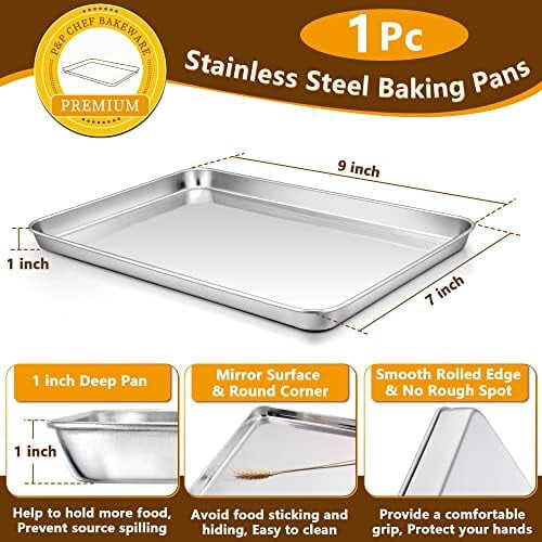Edelstahl-Toasterofen-Backform mit Rost-Set 1