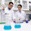 Ensemble de 3 flacons de chimie en polypropylène blanc 3