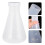 Ensemble de 3 flacons de chimie en polypropylène blanc 4