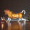 Tigerformad whiskykaraff i borosilikatglas, 1 st. 8