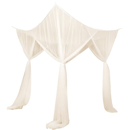 4-Ecken-Betthimmel aus Polyester mit Befestigungsmaterial 1