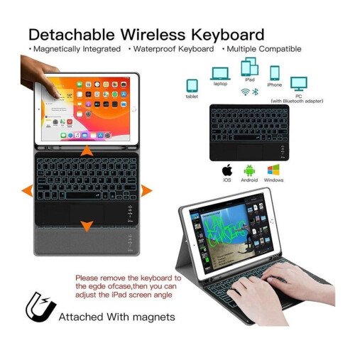 Capa para iPad Pro de 12,9 polegadas com teclado touchscreen 2