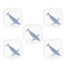 15Pièces Mini Baleines Silicone 3D Multicolores Pour