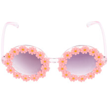 5Pièces Lunettes Enfants Fleurs Rose Anti-Uv Accessoire Fête