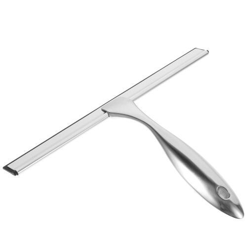 2Pièces Raclette Douche En Acier Inoxydable Argent