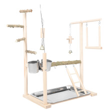 Support En Bois Multi-Usages Pour Perroquet