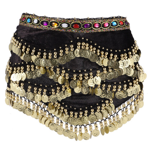 2Pièces Jupe De Danse Orientale Ceinture Et Écharpe