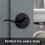 Poignée de porte intérieure Tustin, noir mat 4