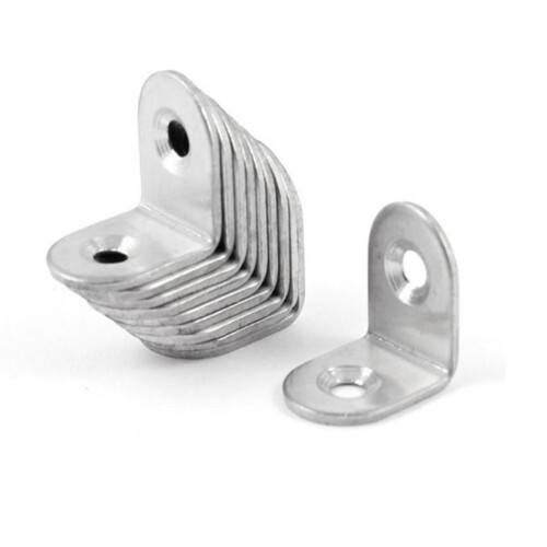 20 Pcs L Shape Angle Bracket Silver Tone Bracket Angle Bracket Silver Heave Duty Corner Brace Right Angle Bracket 2
