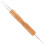 Ganchillo de acero inoxidable para rastas, madera ergonómica 3