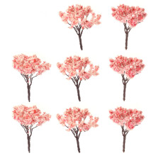 30Pièces Mini Arbres Roses Pour Maquette Décor Miniature