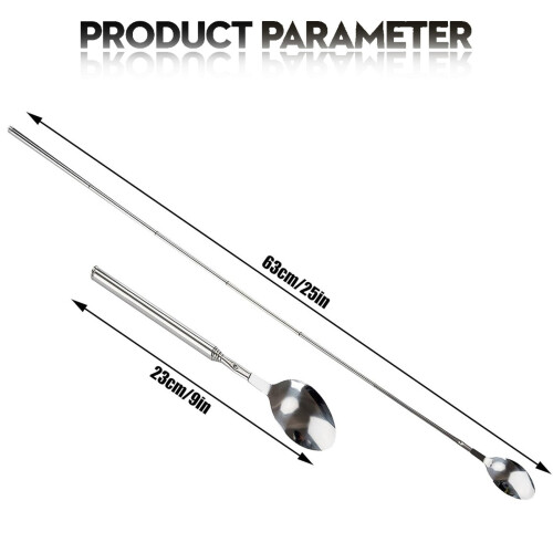 Expandable fork,Telescopic BBQ Fork, Extendable Fork, Expandable fork prank,Stainless Steel, Extendable Handle,Long Dinner Fruit Dessert Cutlery 2