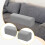 Armlæn til sofa, pude, dyb grå 8