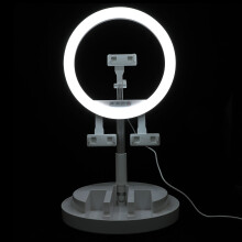 2Pièces Support Téléphone LED Anneau Lumière ABS
