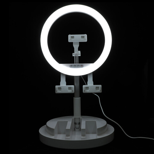 2Pièces Support Téléphone LED Anneau Lumière ABS