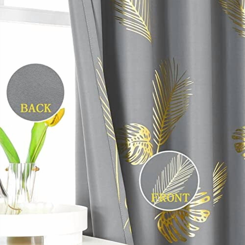 Blackout Grommet Curtains 52x84 in, Polyester, 2 Panels 2