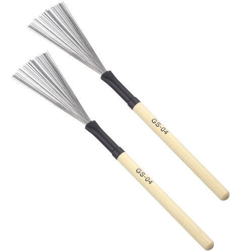 4Pièces Brosse À Fil Acier Pour Batterie Avec Manche Bois Multi Usage