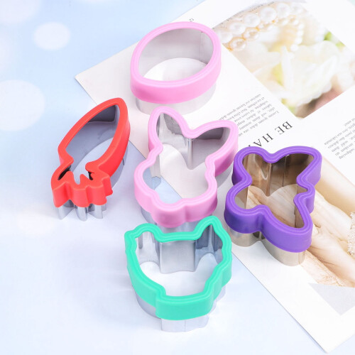 FRCOLOR 5 Pcs Easter Cookie Cutters Dessert Mold Chocolate 2